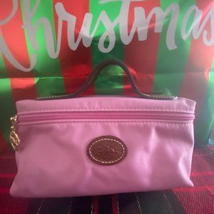 Longchamp Women's Pink Le Pliage Cosmetic Case